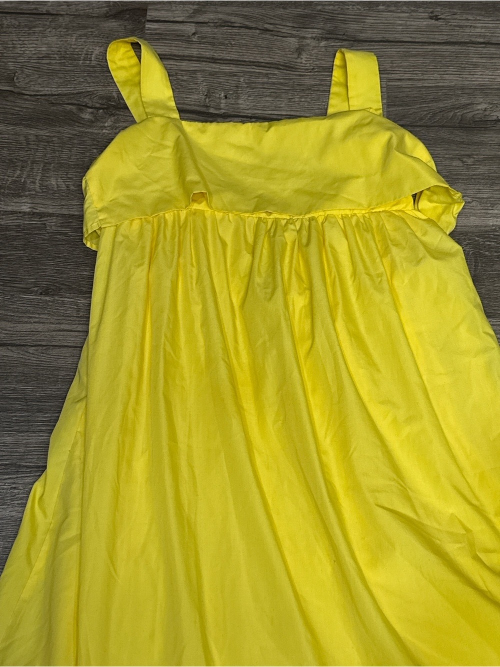 Entro Yellow Babydoll Midi Dress Boutique Summer Dress Size Large - Picture 4 of 8